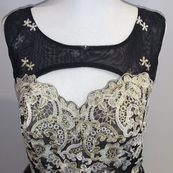 Rinascimento Black mini gown Dress Size Large - Picture 2 of 15